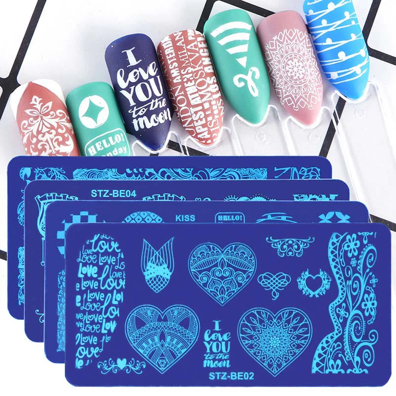 

2020 New Nail Art Stamp Nail Stamping Template Flower Geometry Animals DIY Nail Designs Manicure Image Plate Stencil 1pc