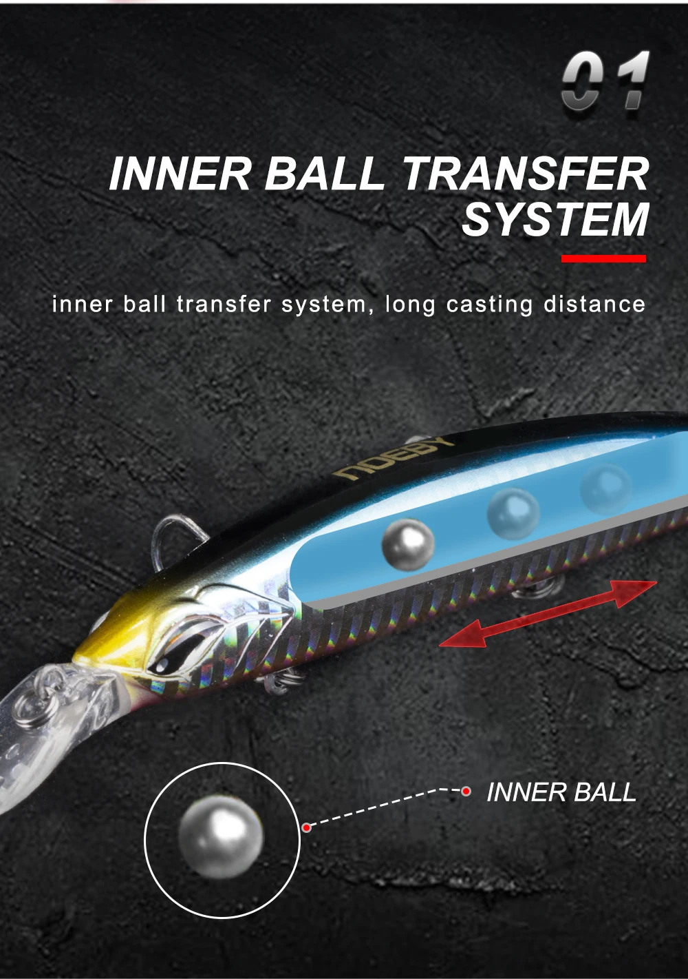Noeby NBL9498 wobbler minnow fishing lure hard artificial bait sea fishing 110mm 19g floating for sea bass pike France Hooks