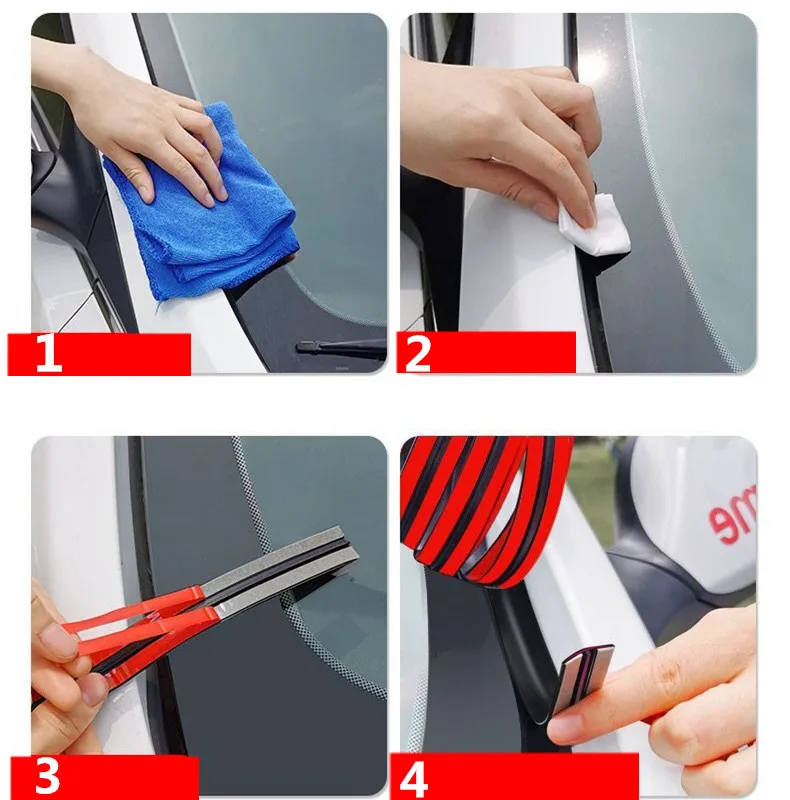 Auto Sunroof Seal Strip EPDM Noise Insulation Weatherstrip Sound