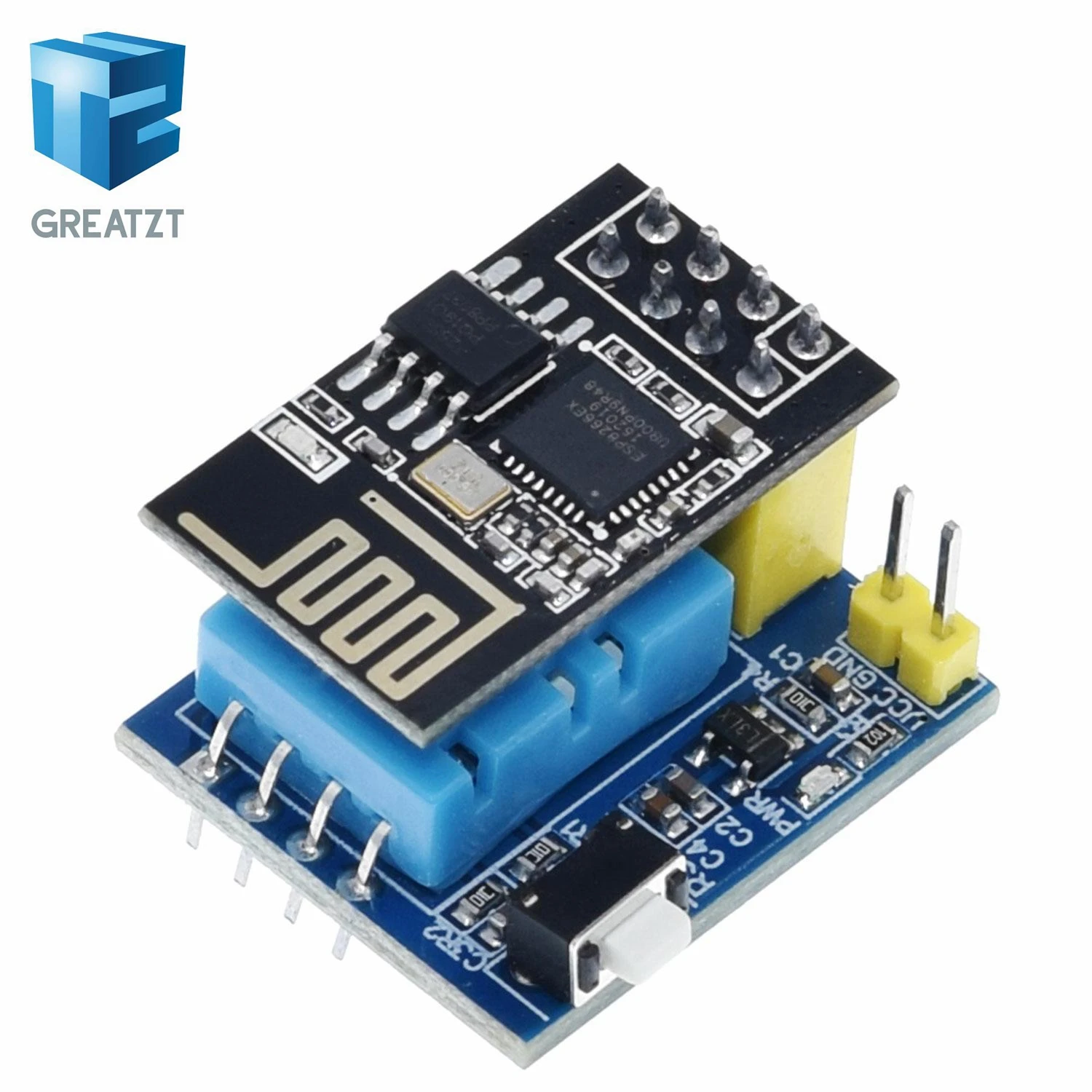 

GREATZT 1pcs ESP8266 ESP-01 ESP-01S DHT11 Temperature Humidity Sensor Module esp8266 Wifi NodeMCU Smart Home IOT