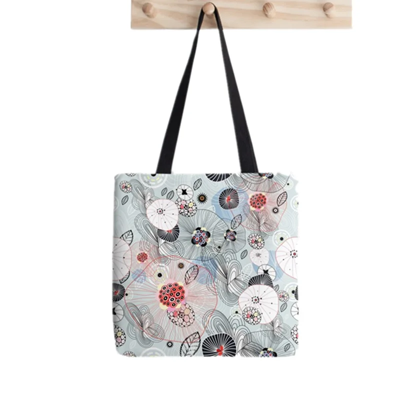 2021 Shopper Foxy Foxes Tote Bag Printed Tote women Harajuku shopper handbag girl Shoulder shopping bag Lady Canvas Bag