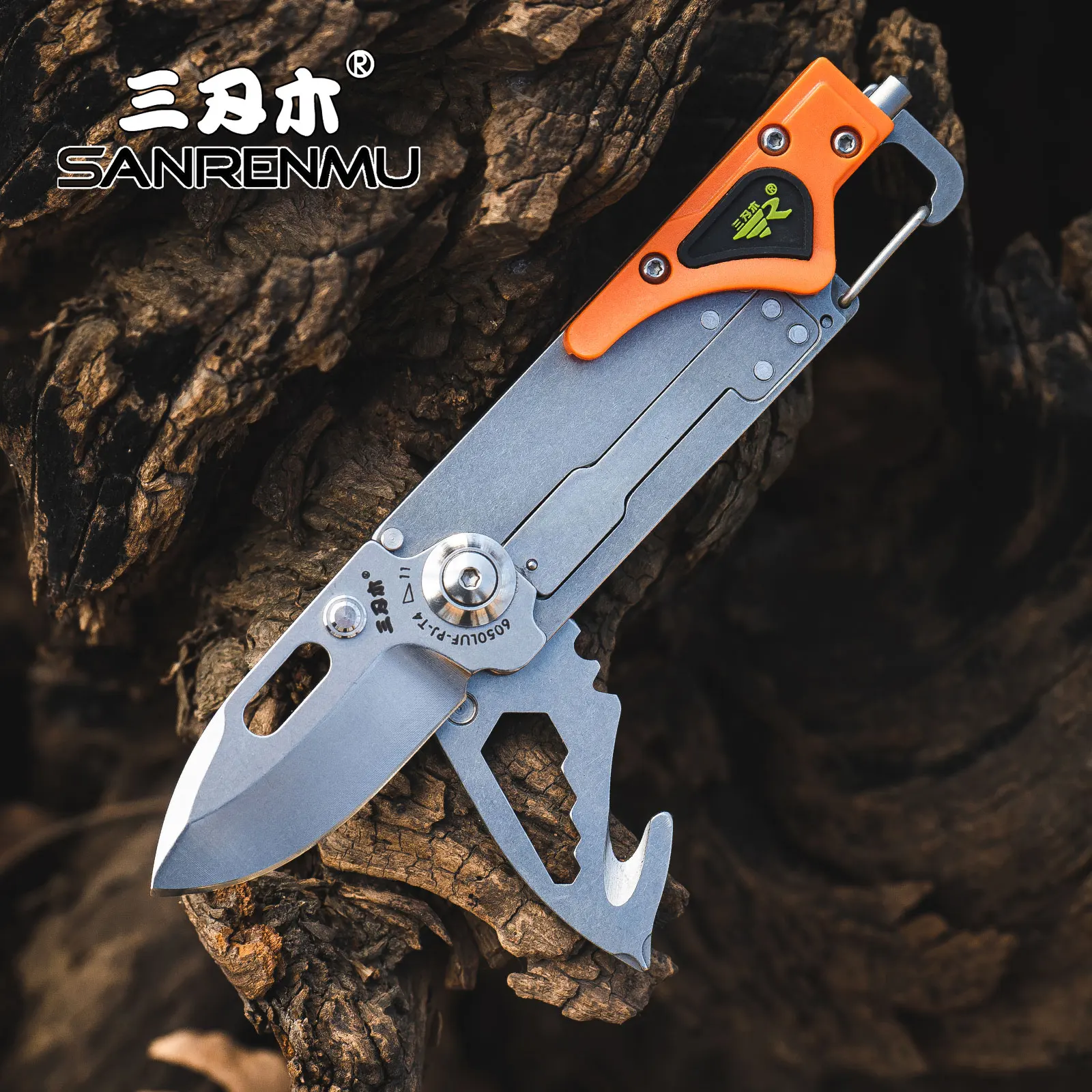SANRENMU 6050 Pocket Folding Knife Outdoor Camping Hunting EDC Mini
