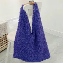 Зима новая женская сумка корейский шерстяной мешок общая сумка хозяйственная сумка модная сумка на плечо