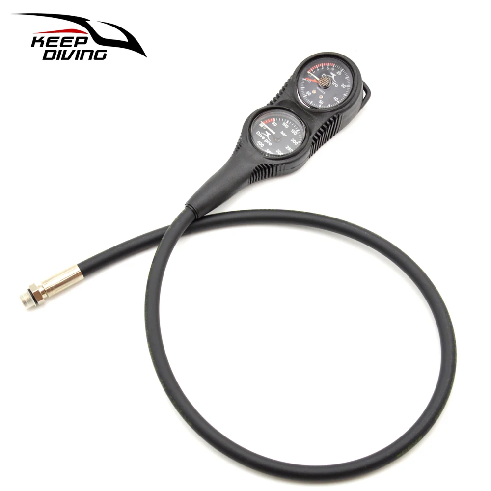 

Double Gauge Pressure Gauge Dive Digital Depth Submersible Pressure Gauge Professional Scuba Diving Gauges Bla