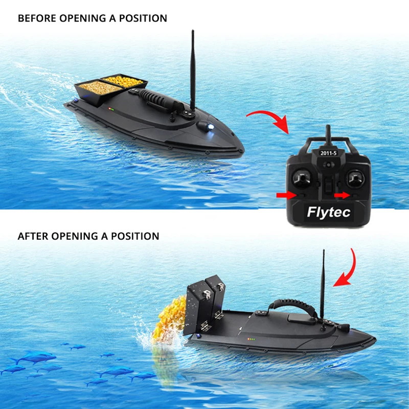 Flytec 2011-5 инструмент для рыбалки умная радиоуправляемая Лодка Корабль игрушки рыболокатор корабль для рыбалки двойной мотор радио дистанционное управление подача лодка