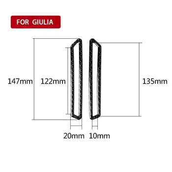 

Mouldings Vent trim 2 pcs Practical For Romeo Giulia 17-19 Carbon Fiber Trim