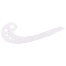 Régua de costura em forma de vírgula curva francesa plástico alfaiate desenho ofício ferramenta diy transporte da gota