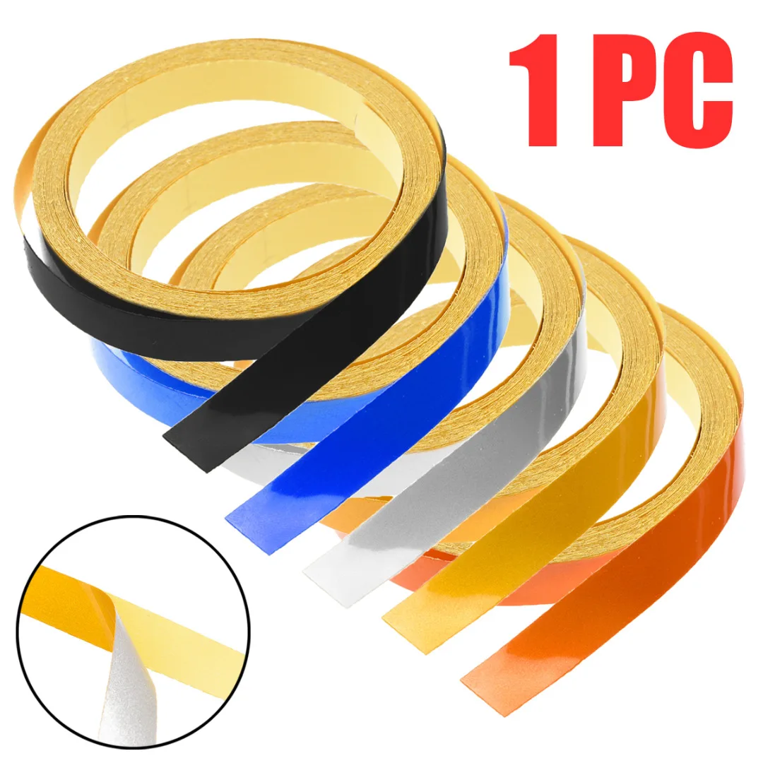 

1PC Car DIY Reflective Rim Self-Adhesive Stripe Sticker Tape For Auto Motorcycle Body Wheel Decorative 6 Colors 5M*1CM
