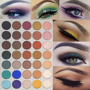 

35 Color Waterproof No Fading Eye Shadow Luminous Matte Shimmer Eye Shadow Palette Blusher Shading Powder Makeup Beauty Cosmetic
