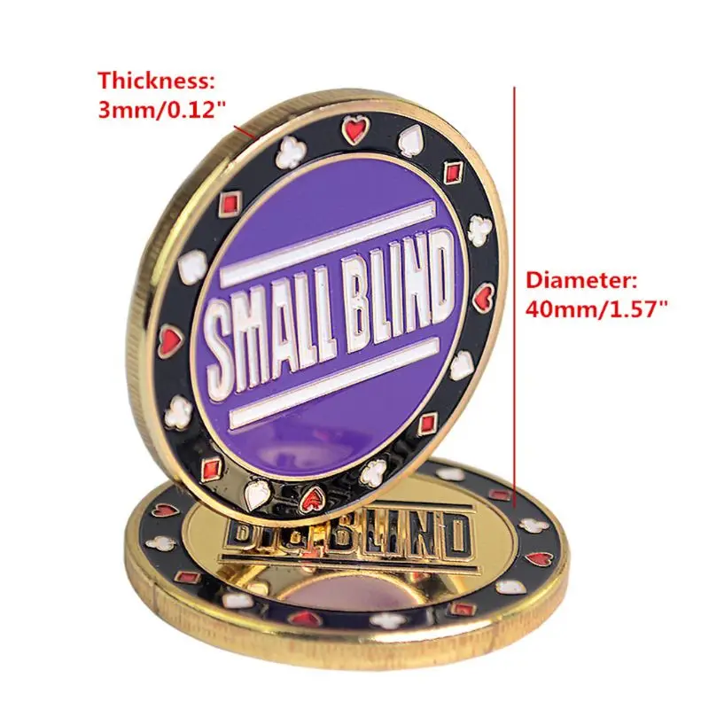 Металл казино Hold'em блэкджек дилер/все в/Bigblind/Smallblind азартные игры Покер Чип