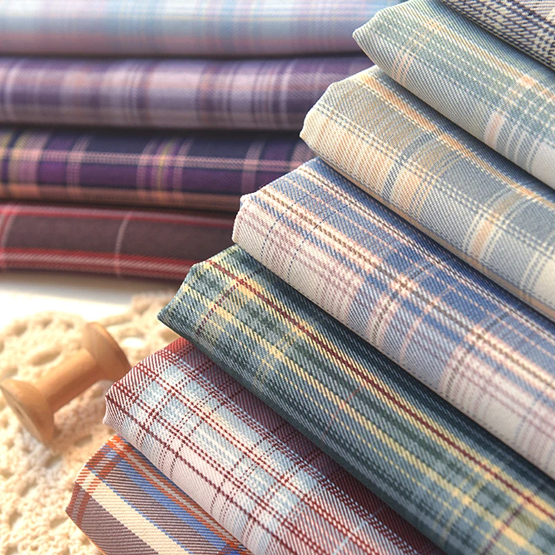 145x50cm A Little Thick Plaid Polyester Ripstop Fabric Making Jacket Pleated Short Skirt Dress Cloth 280g/m | Дом и сад