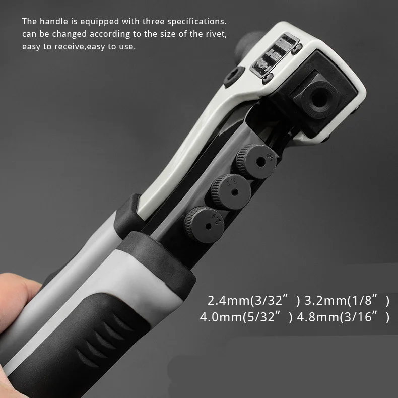 Manual blind rivet gun 3 claws one hand double handle rivet gun labor-saving pull cap rivet gun rivet tool