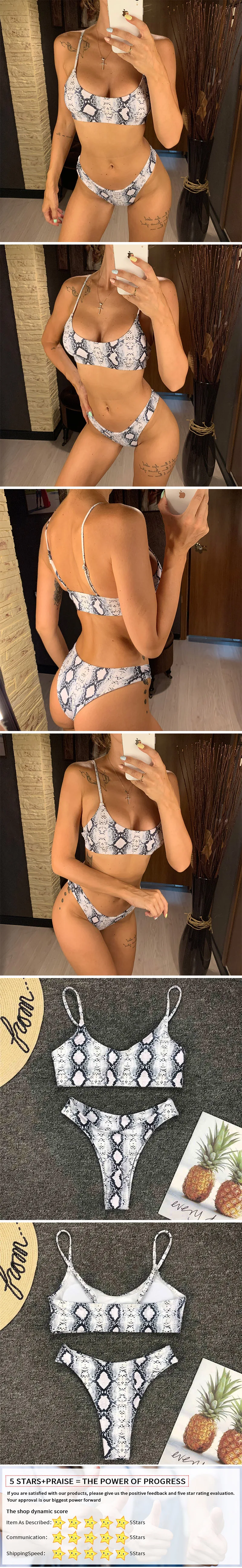 off the shoulder bikini New Leopard Print Bikini Set 2022 Women's Swimsuit Sexy Swimwear Push Up Brazilian Biquini Female Beachwear Python Bathing Suit designer bikini sets