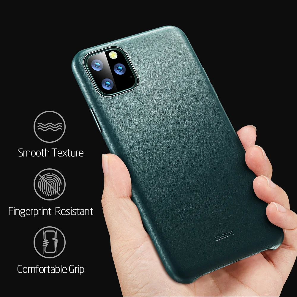 ESR чехол для iPhone 11 Pro Max кожаный чехол, брендовый черный зеленый защитный чехол из натуральной кожи для iPhone 11 11pro