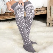 

2021NEW Girls Ladies Women Thigh High Over The Knee Socks Leg Warmers Punk Knitted Solid Long Cotton Stockings Warm