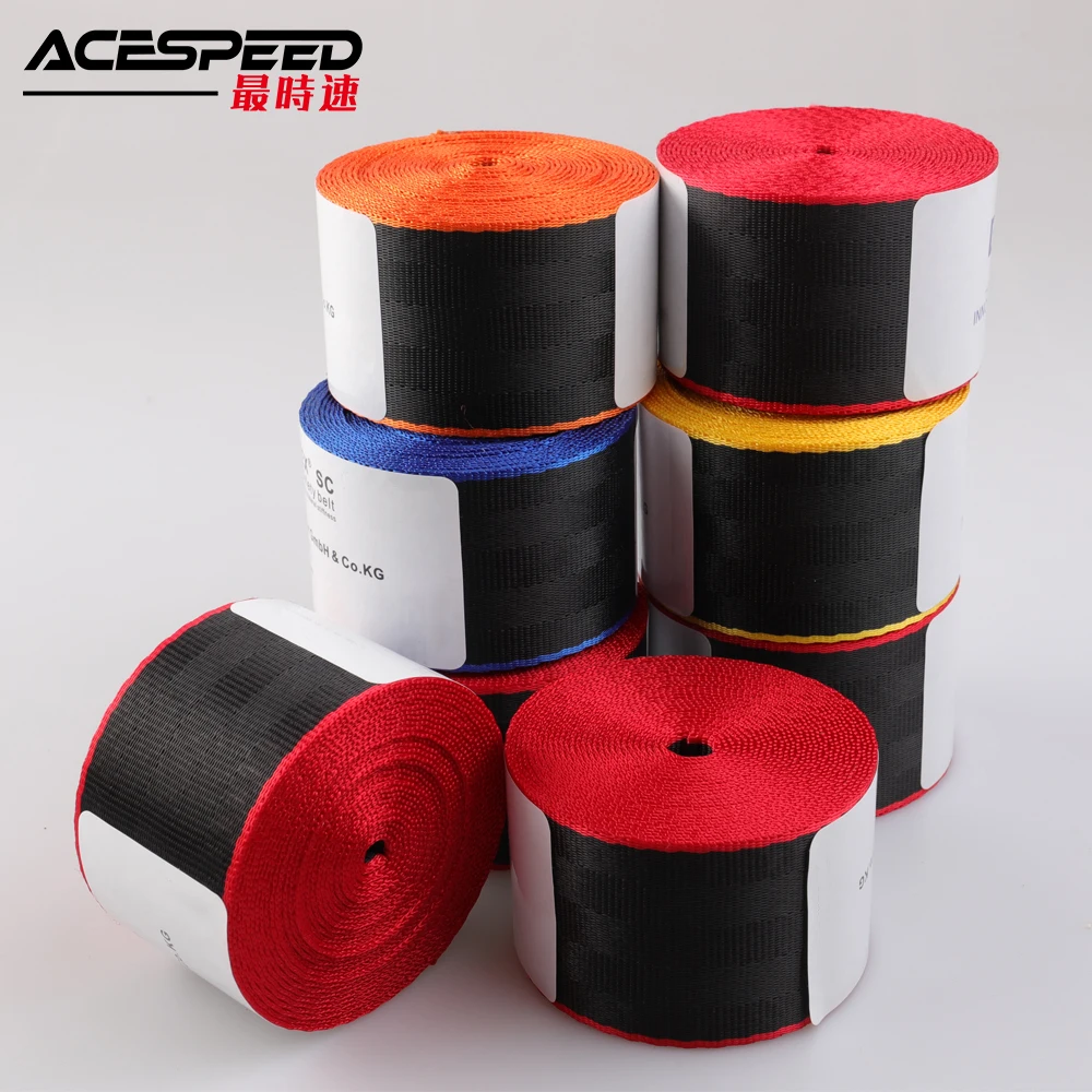 

Seat Belt 4.8CM*3.8M car webbing fabric Harness SAFETY STRAP WEBBING accessories For Audi for BMW for golf4 5 6