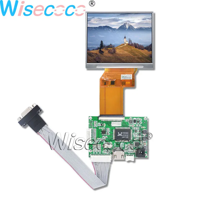 ЖК-экран Wisecoco JT035 3 5 дюйма IPS 02-V0 640x480 400nits RGB VGA 1HDMI | Мобильные телефоны и аксессуары