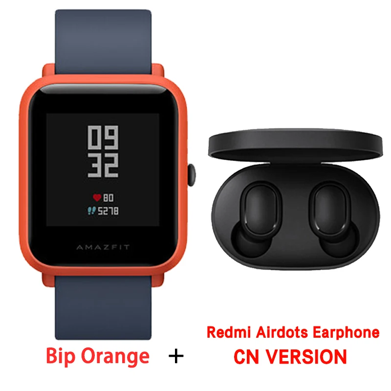 Xiaomi huami Amazfit Bip gps Молодежные мужские и женские умные часы 2 Bluetooth пульсометр Huami xiaomi Amazfit Bip Lite pk BIP GTS - Цвет: Bip-orange-airdots