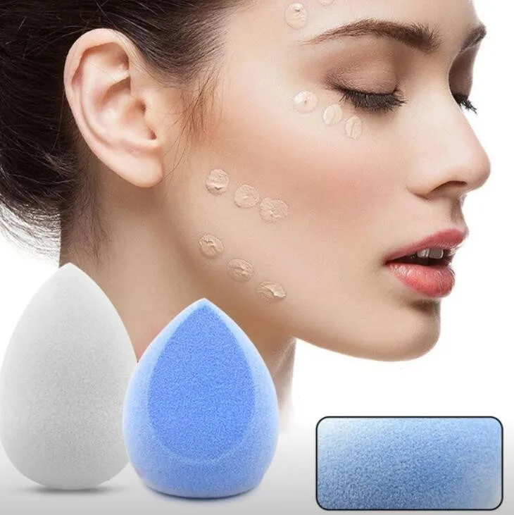 1 шт. в форме капли воды косметический слоеный из микрофибры, ворс, поверхность, велюровый пуф, макияж, смешивание губок для основы под макияж, крем-пудры
