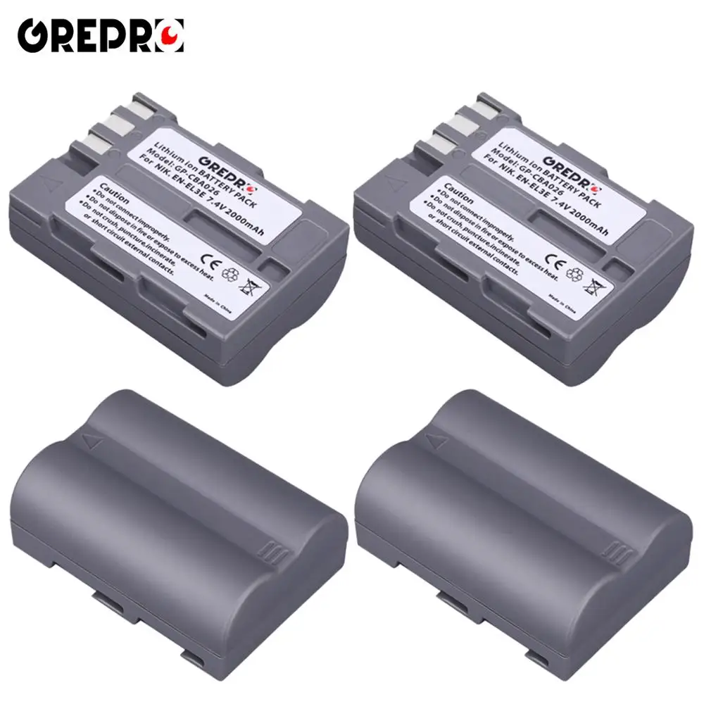 4 шт. EN-EL3E EN-EL3e ENEL3E RU EL3E батареи& Dual USB Зарядное устройство для Nikon D100 D200 D300 D300s D700 D50 D70 D70s D80 D90