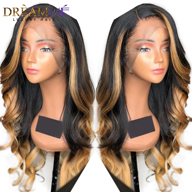 Ombre-Blonde-Highlight-Human-Hair-lace-Front-Wig-With-Baby-Hair-13X6-Brazilian-Wavy-Remy-Hair (3)