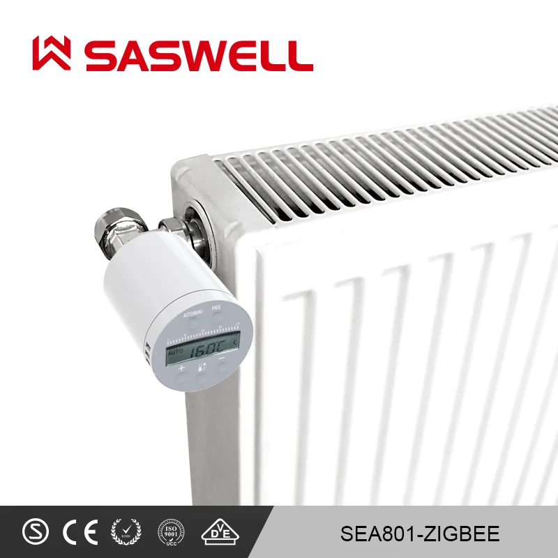 SASWELL SEA801-zigbee Wi-Fi термостат регулятор температуры нагрева программируемая работа с шлюзом tuya