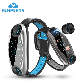 

Femperna LT04 Fitness Bracelet Wireless Bluetooth Earphone 2 In 1 Smartwatch IP67 Waterproof Blood Pressure Sport Smart Watch