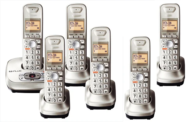 Беспроводной телефон telefono inalambrico де Каса с Handfree Голосовая почта с подсветкой ЖК-телефон sem fio