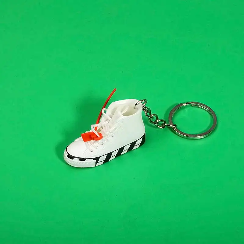 Дропшиппинг ПВХ брелок для обуви 1 3D мини-кроссовки "OW CHICAGO" Спортивная обувь Кроссовки брелки - Цвет: a single shoe w ring