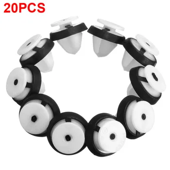 

20pcs/set Automotive Plastic Rivet with Rubber Seal Pillar Trim Interior Panel Door Card Trim Clips for Peugeot Car Accessories