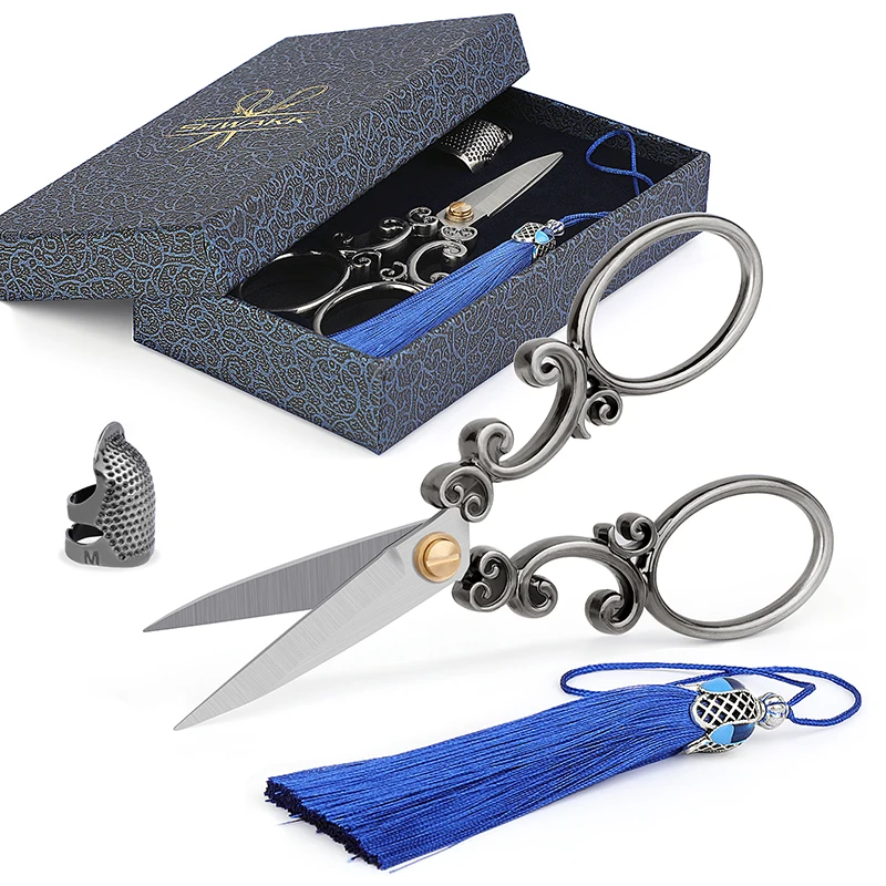 

SHWAKK Durable Stainless Steel Retro Tailor Crane Shape Sewing Embroidery Scissors For Sewing Craft Scissor Fabric Cutter Shears