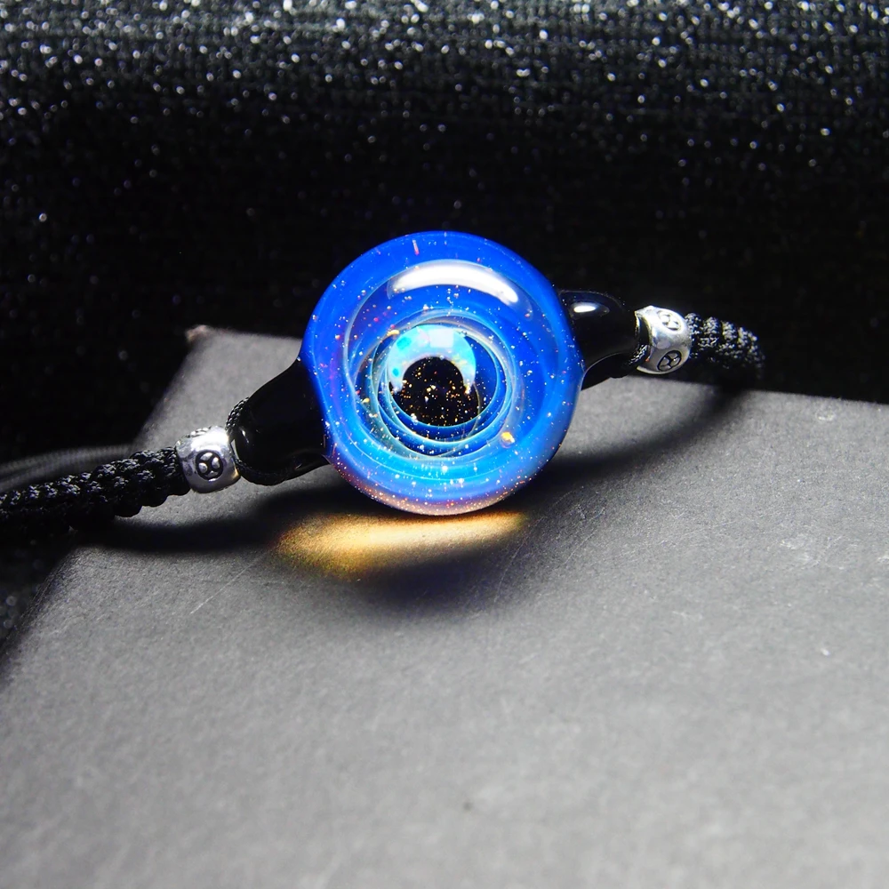 necklace 7 Вселенная планеты стеклянные браслеты из бисера и браслеты галактика модные ювелирные изделия галактика солнечной системы браслет для женщин Рождество - Окраска металла: necklace 7
