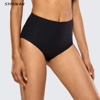 

SYROKAN Women's Swimwear Bikini Bottom High Waist Swimsuit Briefs Solid Color Beachwear(Bottom Only)