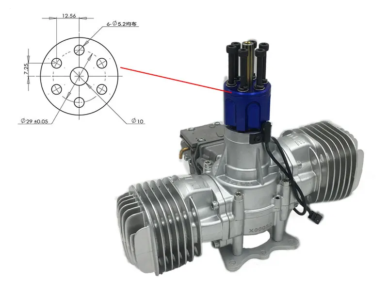 Новое поступление Фирменная Новинка дле 130CC двойной цилиндр 2-х тактный бензиновый двигатель DLE130 воздушное охлаждение воздуха для RC Самолет