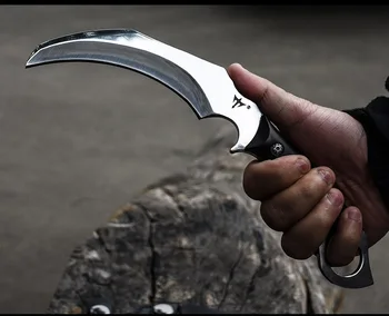 

WIND Self-defense karambit outdoor survival tactical knife camping knife high sharp hunting knife G10 handle D2 blade