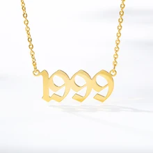 Можно украсить ювелирными изделиями особенный день год на цепочке с цифрами для Для женщин 1994 1995 1996 1997 1998 1999 от 1980 до 2002 персонализированные ожерелье