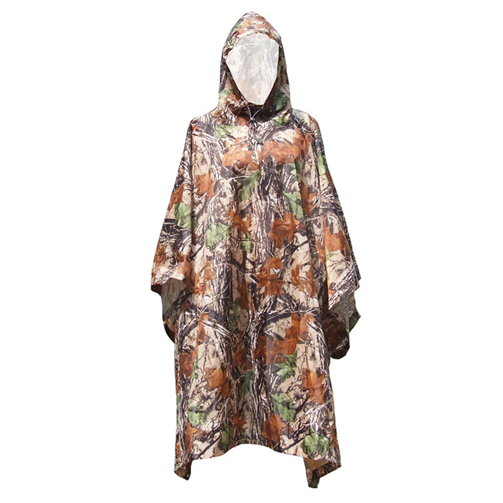 

Multifunctional Moistureproof Mat Jungle Camouflage Polyester Poncho Hiking Clothes Mountaineering Raincoat for Riding Hunting