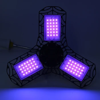 

72 LED Garage UV Disinfection Ceiling Lamp 360 Degree Adjustable Kill Mite Germicidal Ultraviolet Sterilizer Light