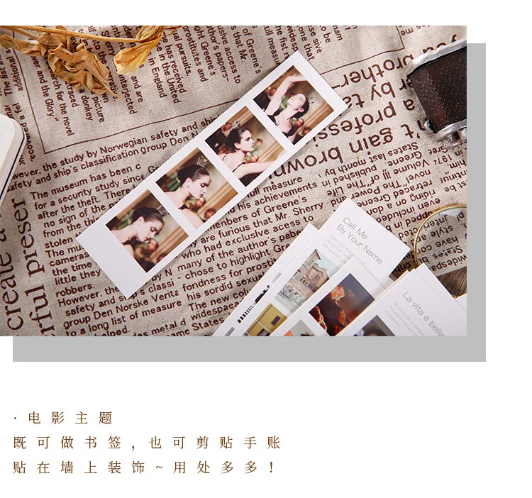 30pcs Classic Film Series Box Bookmark Aesthete Stationery Give A Gift To Someone Who Likes Reading