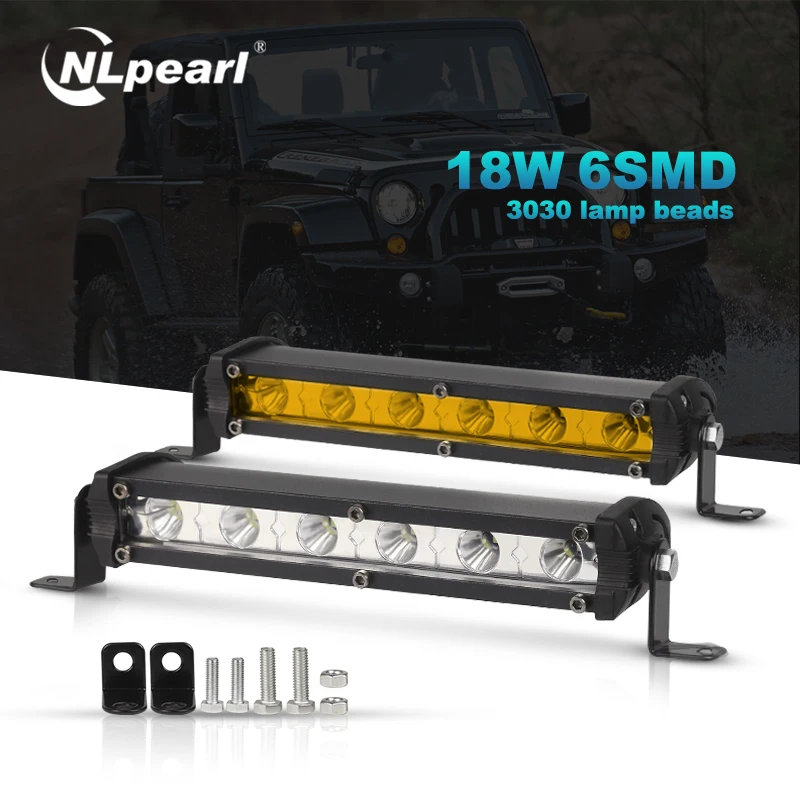 

Nlpearl 18W Led Light Bar/Work Light Spot Combo Light Led Work Light Bar For Trucks SUV Off-road Vehicles Boat 4WD ATV SUV 12V