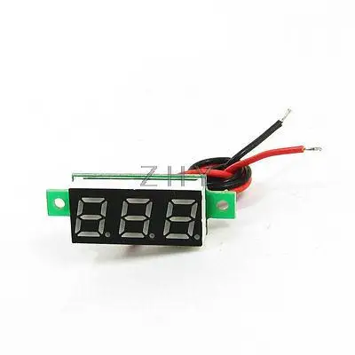 

V18 DIY 3-Digits Red LED Digital Voltmeter Black Green DC 2.5-30V