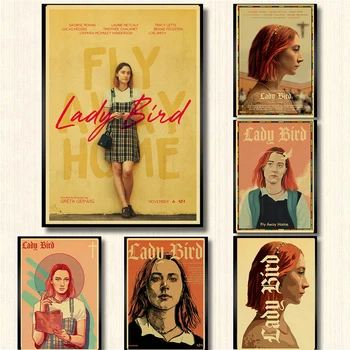 

Vintage Movie Lady Bird Retro Posters Painting Wall Poster Modern Art Poster For Kids Room/Bar Decor