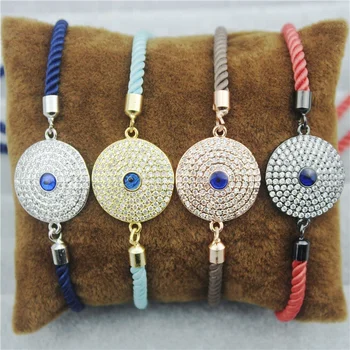 

adjustable 10pcs/lot Fashion cz bracelet,delicate eye connector charm,cheap jewelry