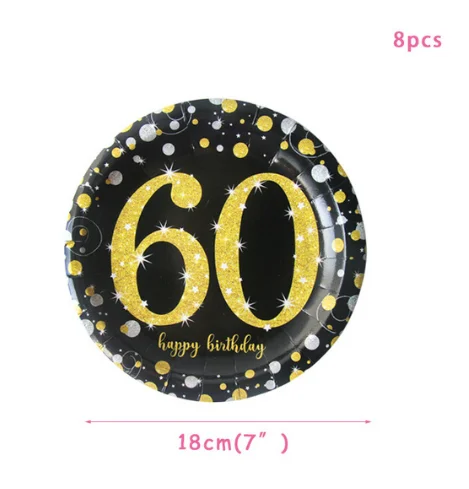 7inch plate 8 pcs 10 шт роза с золотым ножом, вилка ложка одноразовая посуда тарелка салфетки под чашки детский душ свадьба день рождения украшения принадлежности - Цвет: 7inch plate 8 pcs