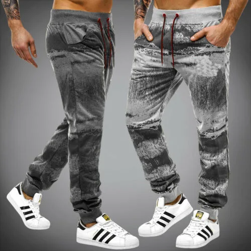 

2020 New Men's Casual Sweatpants European-American Style Ladder Cloud Printing Fashion Street Pants