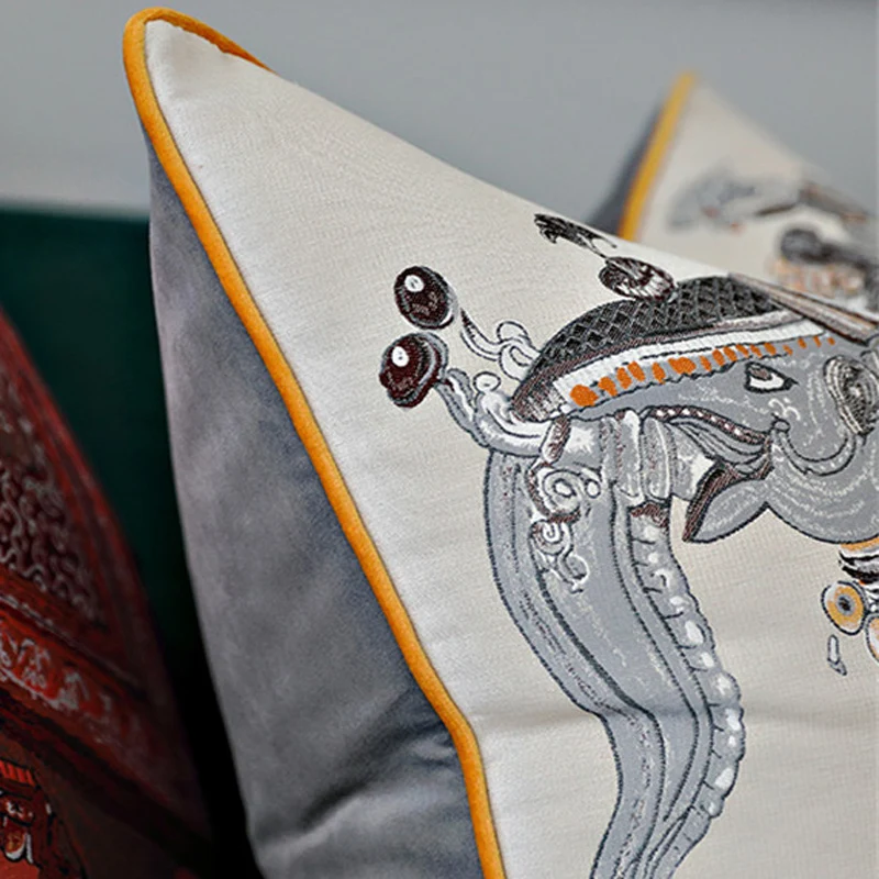 Высокая точность наволочки жаккардовые слон Cojines Decorativos Para диванные Декоративные подушки для женщин для дома Coussin