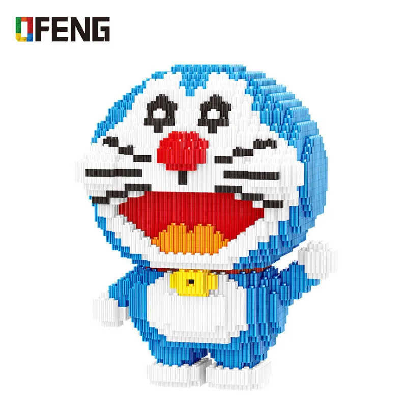 

Anime Cartoon Doraemon Mini Building Blocks 3D Model DIY Micro Figure Bricks Toy for Children