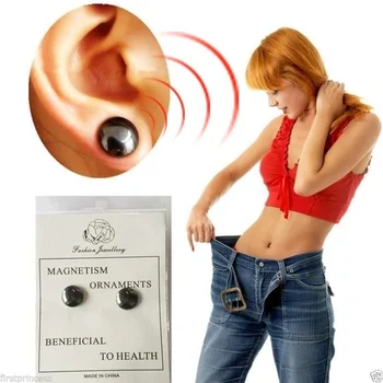 

1 Pair Magnetic Slimming Stud Earrings Lose Weight Magnetic Health Jewelry Magnets Earring for Women Jewelry