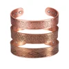 Vinterly Magnetic Pure Copper Bracelet Men Benefits Energy Adjustable Open Cuff Bangles Male Vintage 15mm Wide Jewelry Resizable 1