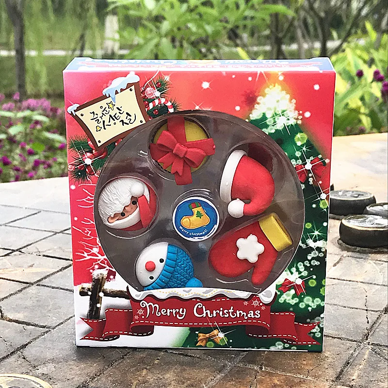 

Stationary Set Art Male And Female Children Student Birthday Eraser Christmas Eraser Gift Box Papeleria Journal Planner Diary